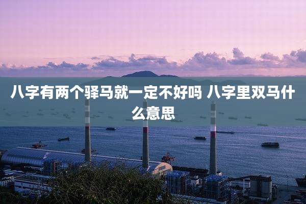 八字有两个驿马就一定不好吗 八字里双马什么意思