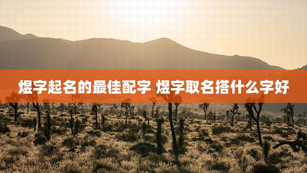 煜字起名的最佳配字 煜字取名搭什么字好