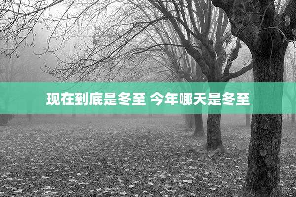 现在到底是冬至 今年哪天是冬至