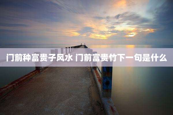 门前种富贵子风水 门前富贵竹下一句是什么