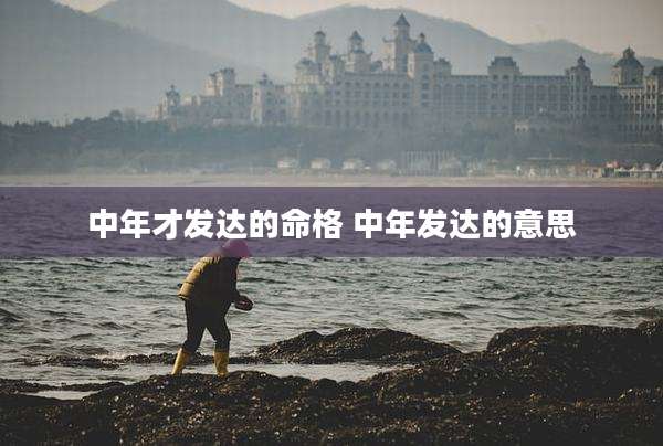 中年才发达的命格 中年发达的意思