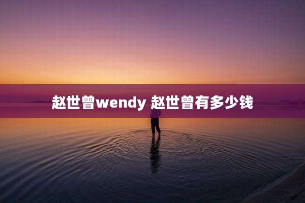 赵世曾wendy 赵世曾有多少钱