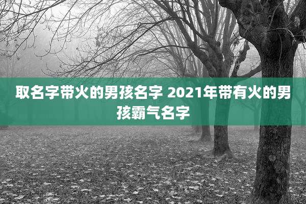 取名字带火的男孩名字 2021年带有火的男孩霸气名字