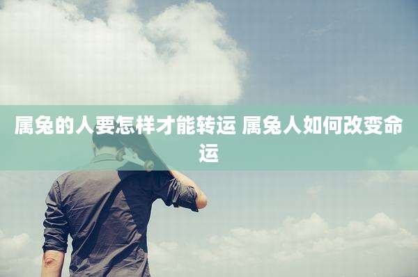 属兔的人要怎样才能转运 属兔人如何改变命运
