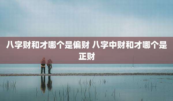 八字财和才哪个是偏财 八字中财和才哪个是正财