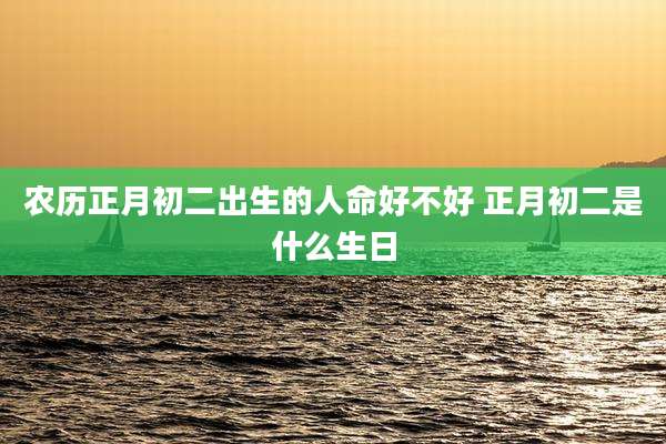 农历正月初二出生的人命好不好 正月初二是什么生日