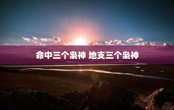 命中三个枭神 地支三个枭神