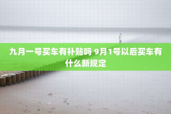 九月一号买车有补贴吗 9月1号以后买车有什么新规定