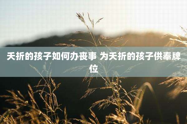 夭折的孩子如何办丧事 为夭折的孩子供奉牌位