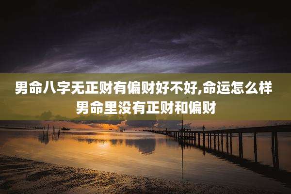 男命八字无正财有偏财好不好,命运怎么样 男命里没有正财和偏财