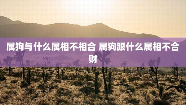 属狗与什么属相不相合 属狗跟什么属相不合财