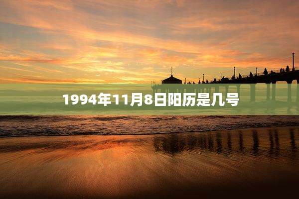 1994年11月8日阳历是几号