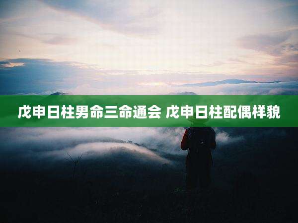 戊申日柱男命三命通会 戊申日柱配偶样貌