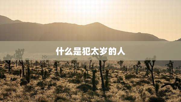 什么是犯太岁的人