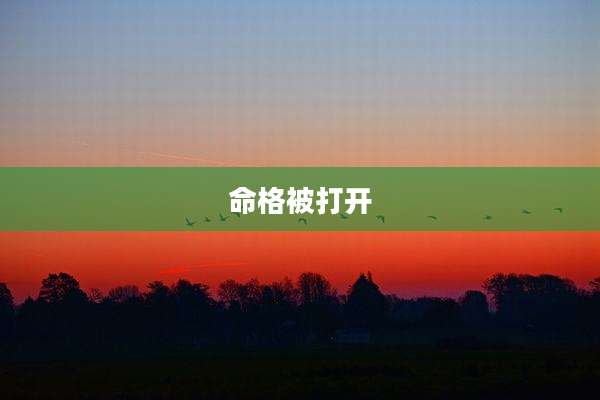 命格被打开