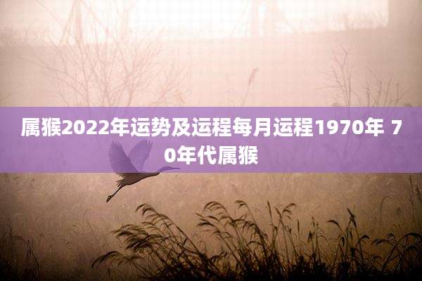 属猴2022年运势及运程每月运程1970年 70年代属猴