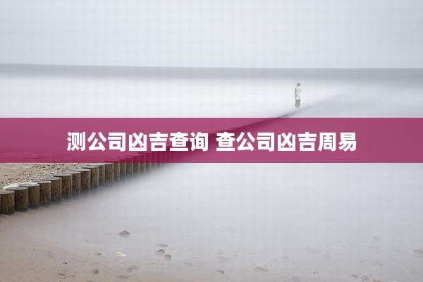 测公司凶吉查询 查公司凶吉周易