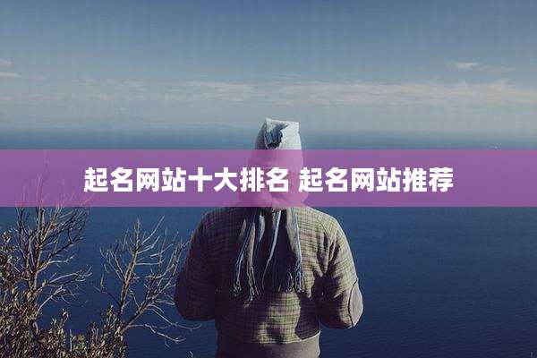起名网站十大排名 起名网站推荐