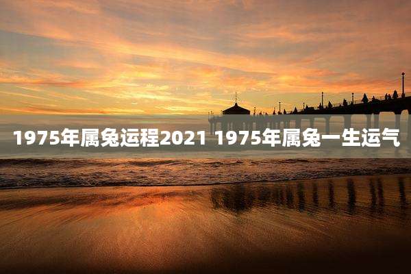 1975年属兔运程2021 1975年属兔一生运气
