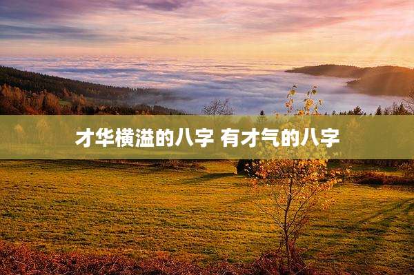 才华横溢的八字 有才气的八字