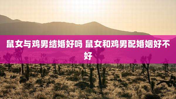 鼠女与鸡男结婚好吗 鼠女和鸡男配婚姻好不好