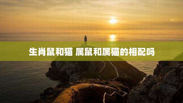 生肖鼠和猫 属鼠和属猫的相配吗