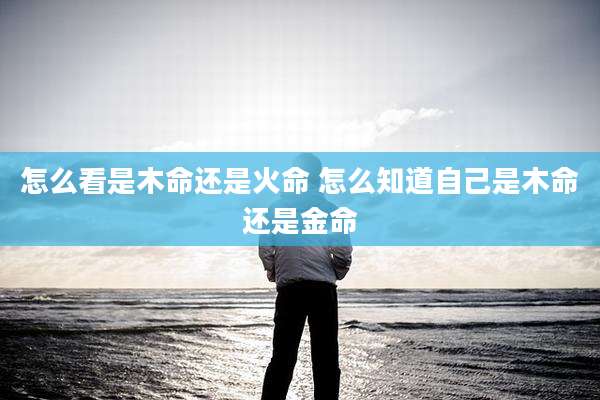 怎么看是木命还是火命 怎么知道自己是木命还是金命