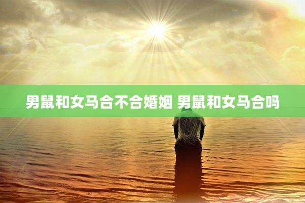 男鼠和女马合不合婚姻 男鼠和女马合吗