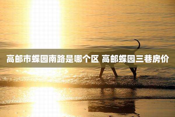 高邮市蝶园南路是哪个区 高邮蝶园三巷房价