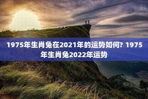 1975年生肖兔在2021年的运势如何? 1975年生肖兔2022年运势