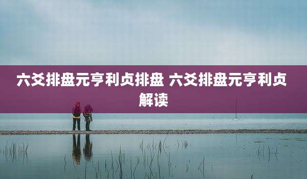 六爻排盘元亨利贞排盘 六爻排盘元亨利贞 解读