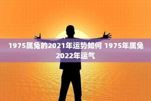 1975属兔的2021年运势如何 1975年属兔2022年运气