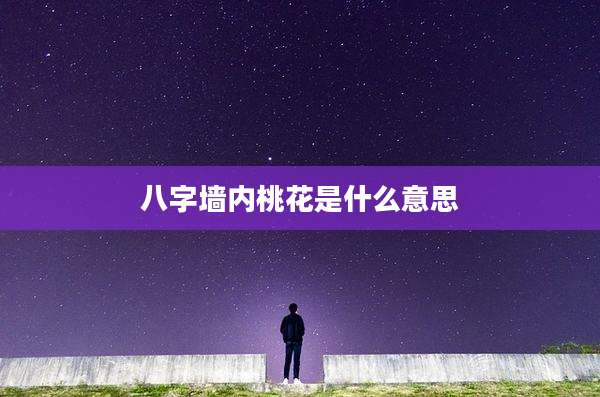 八字墙内桃花是什么意思