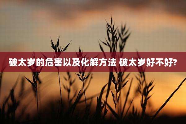破太岁的危害以及化解方法 破太岁好不好?