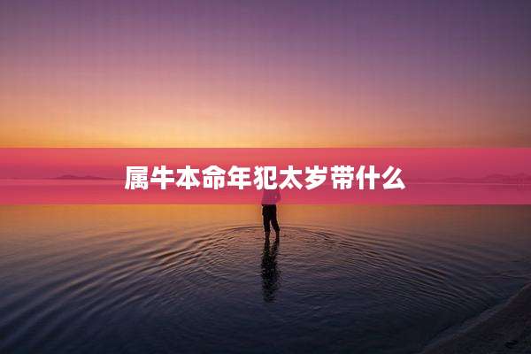 属牛本命年犯太岁带什么
