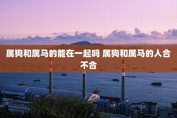 属狗和属马的能在一起吗 属狗和属马的人合不合