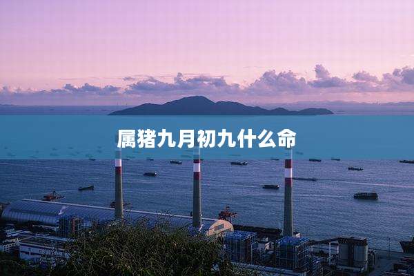 属猪九月初九什么命