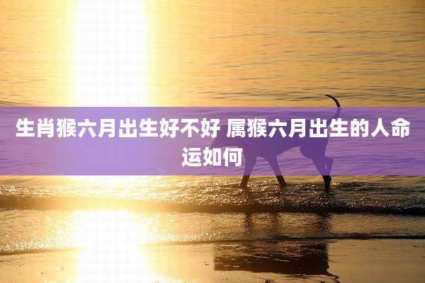 生肖猴六月出生好不好 属猴六月出生的人命运如何
