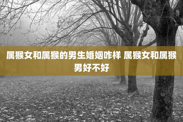 属猴女和属猴的男生婚姻咋样 属猴女和属猴男好不好