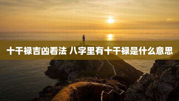 十干禄吉凶看法 八字里有十干禄是什么意思