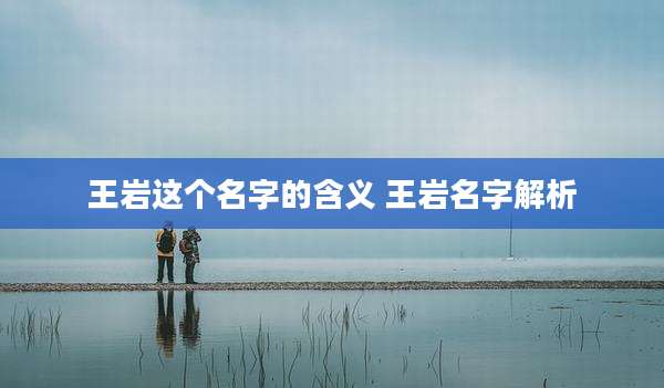 王岩这个名字的含义 王岩名字解析