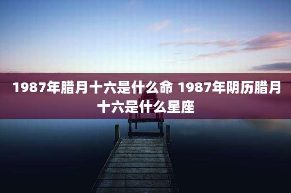 1987年腊月十六是什么命 1987年阴历腊月十六是什么星座