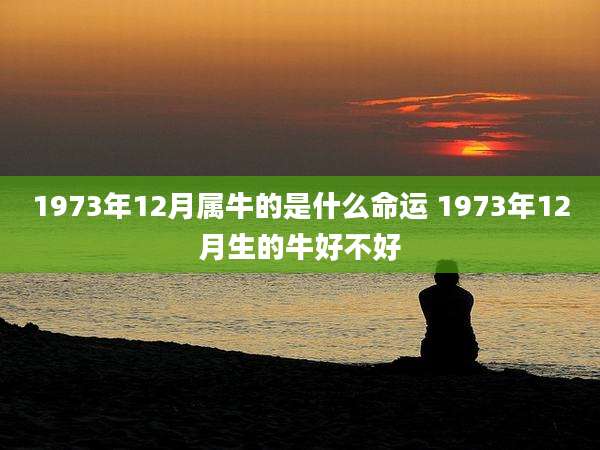 1973年12月属牛的是什么命运 1973年12月生的牛好不好
