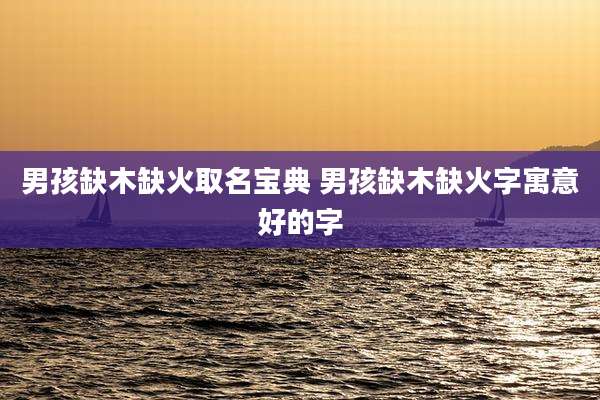 男孩缺木缺火取名宝典 男孩缺木缺火字寓意好的字