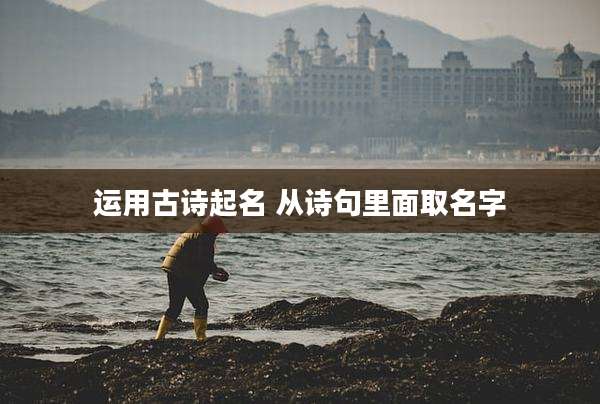 运用古诗起名 从诗句里面取名字