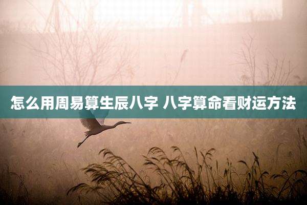 怎么用周易算生辰八字 八字算命看财运方法