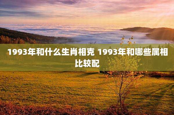 1993年和什么生肖相克 1993年和哪些属相比较配