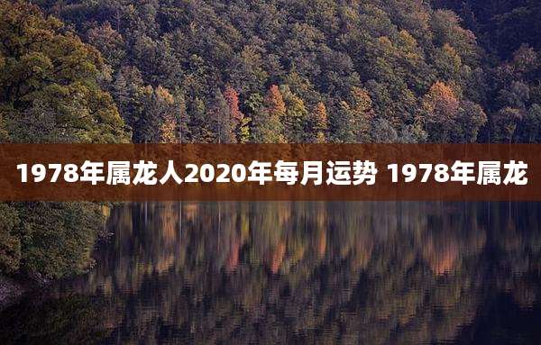 1978年属龙人2020年每月运势 1978年属龙