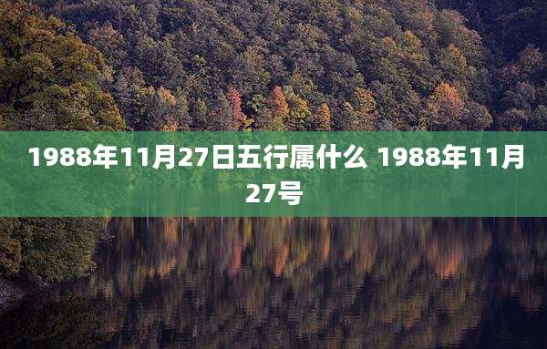 1988年11月27日五行属什么 1988年11月27号