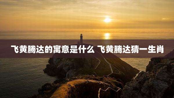 飞黄腾达的寓意是什么 飞黄腾达猜一生肖